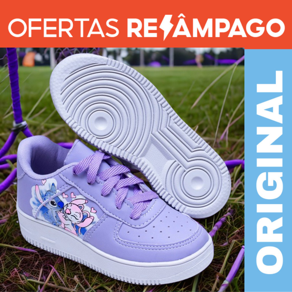 Tênis Escolar Infantil Menina Sapatinho Casual Confortável com Solado Antiderrapante Envio Imediato