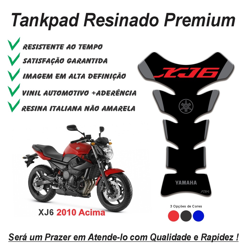 Adesivo Protetor de Tanque Tankpad 3d Resinado Moto Yamaha XJ6 2010+