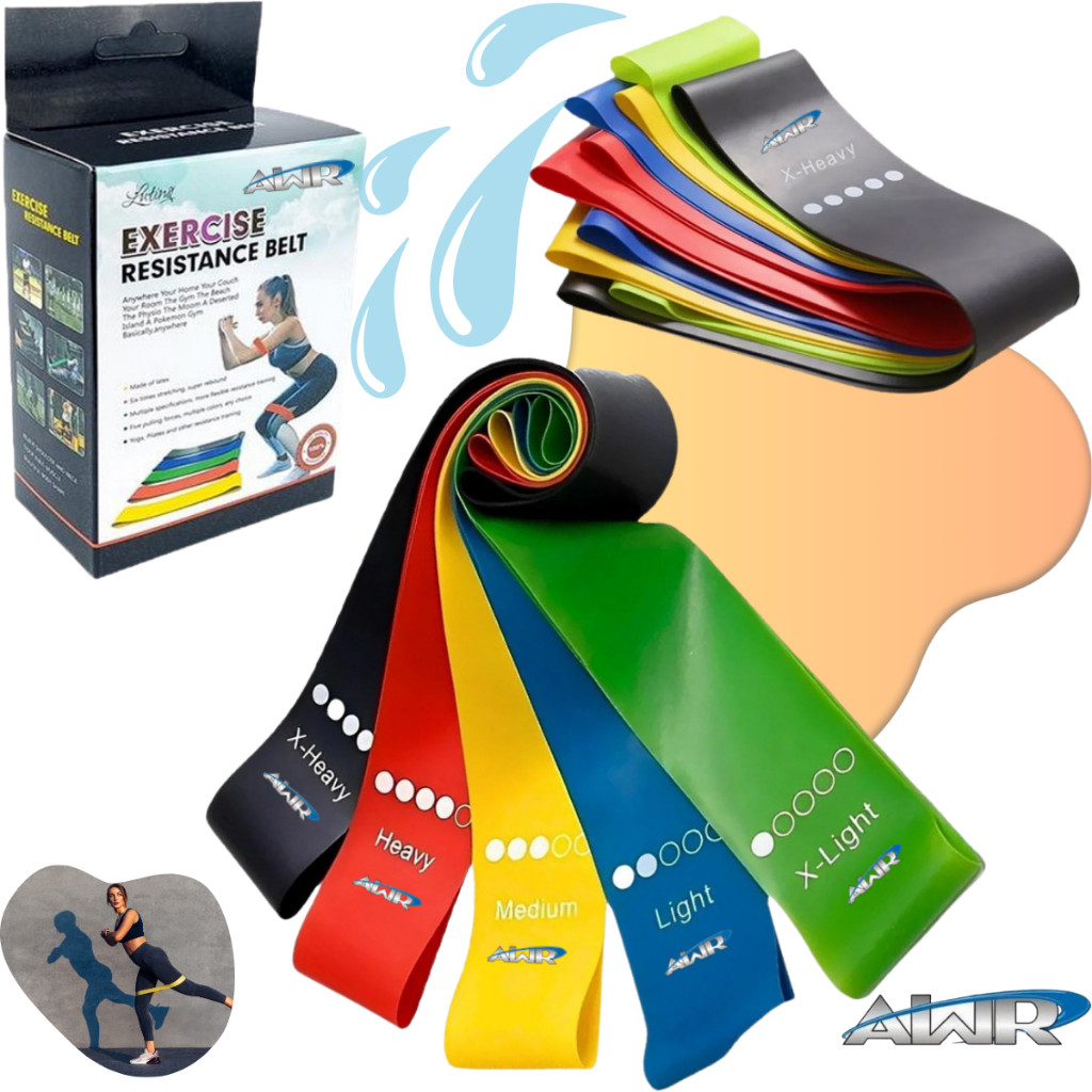 Kit 5 Faixas Elásticas Mini Band – Resistência Variada para Yoga, Fisioterapia, Treino Funcional e Alongamento