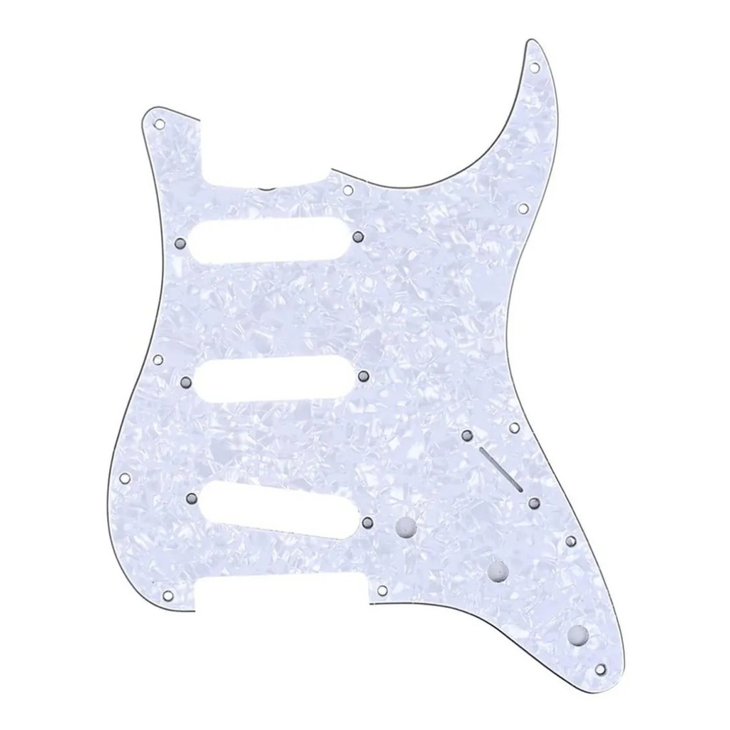 ESCUDO RONSANI P/ GUITARRA STRATO SSS - WHITE PEARL 4PLY