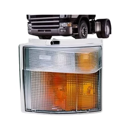 Lanterna Pisca Seta 24v Para Scania Série 4 PGRT 98 a 07 Scania Série 5 PGR 08 a 10 Esquerdo