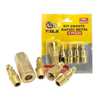 Conjunto de engates rápidos 1/4 com 5 peças trocar ferramentas com facilidade em Oferta na Shopee