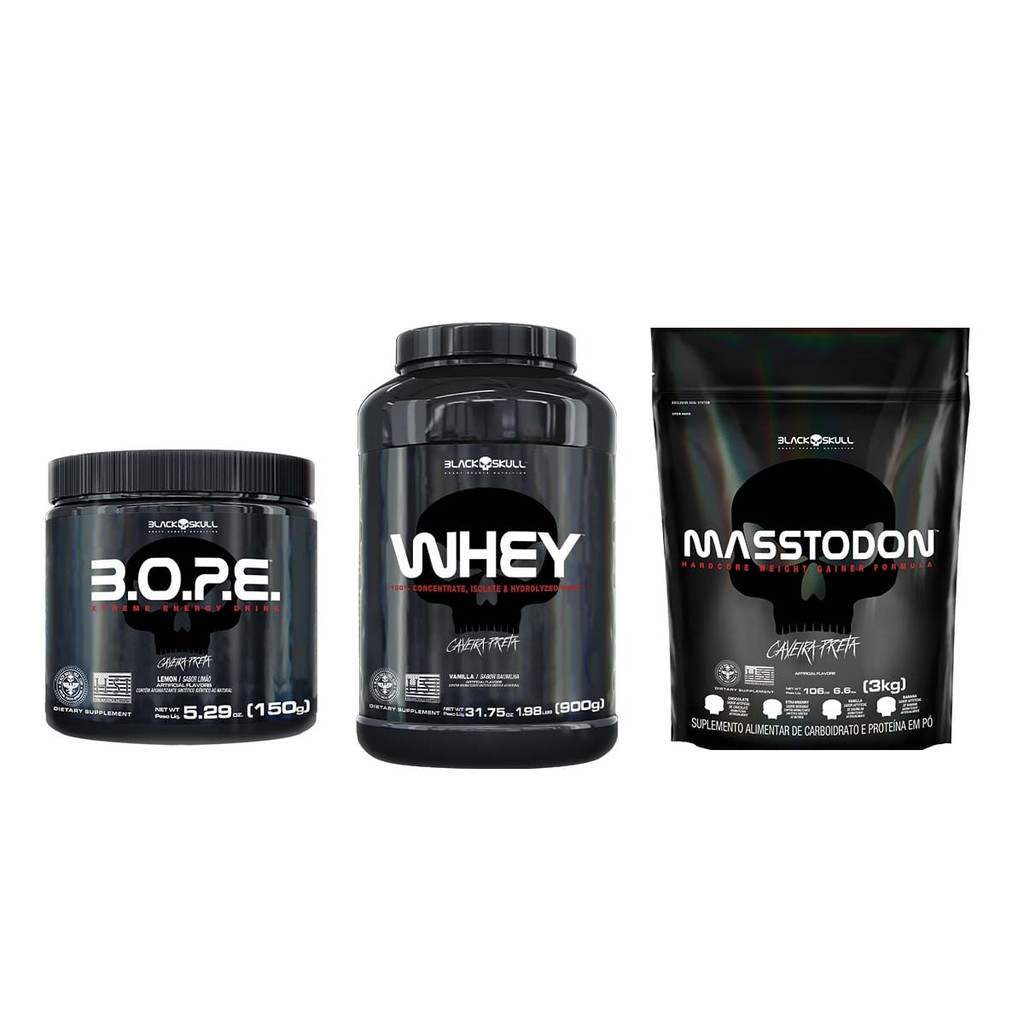 KIT HIPERCALÓRICO + WHEY + PRÉ-TREINO - Health
