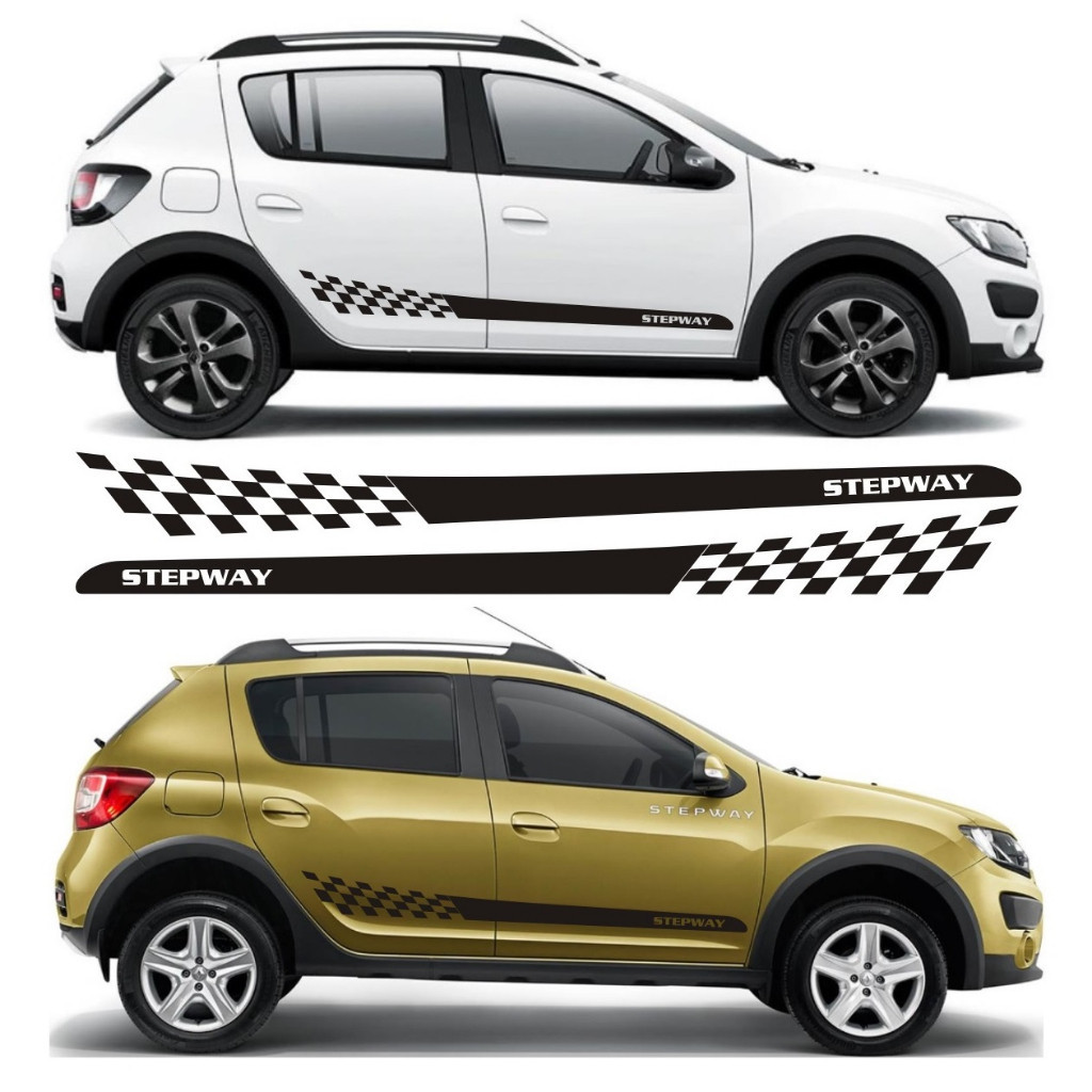 Adesivo Lateral Para Stepway Sandero Faixa Adesiva Tuning