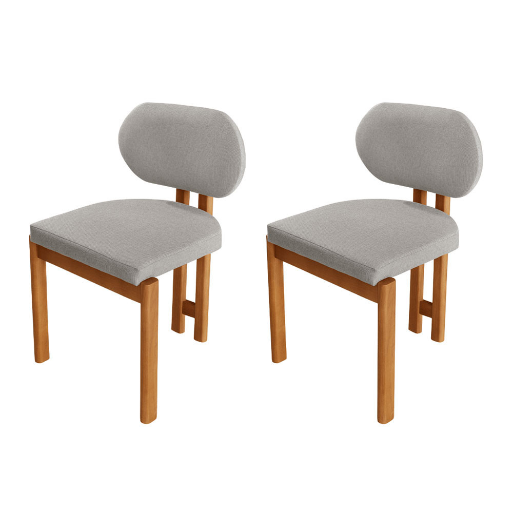 Conjunto com 2 Cadeiras Madeira Nala