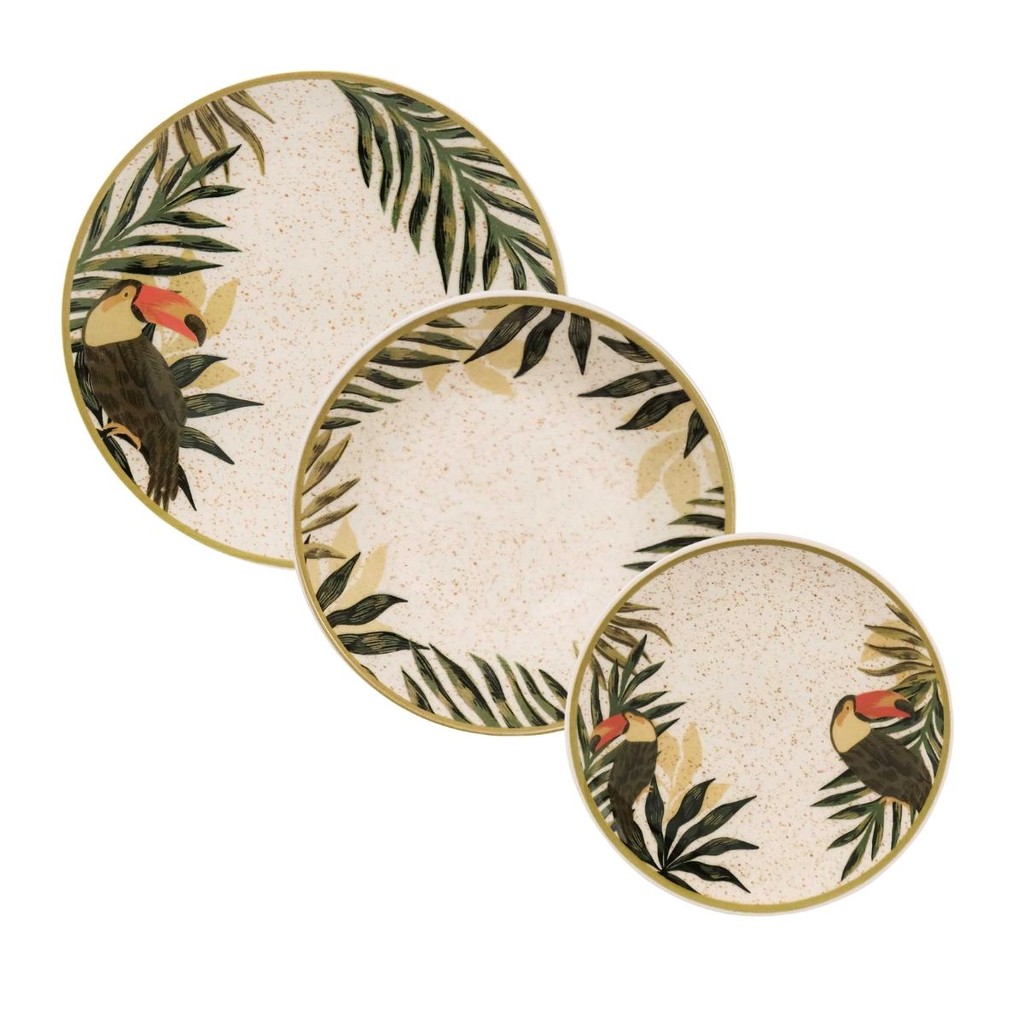 Aparelho De Jantar 18 Peças Unni Tropicano em Oferta na Shopee