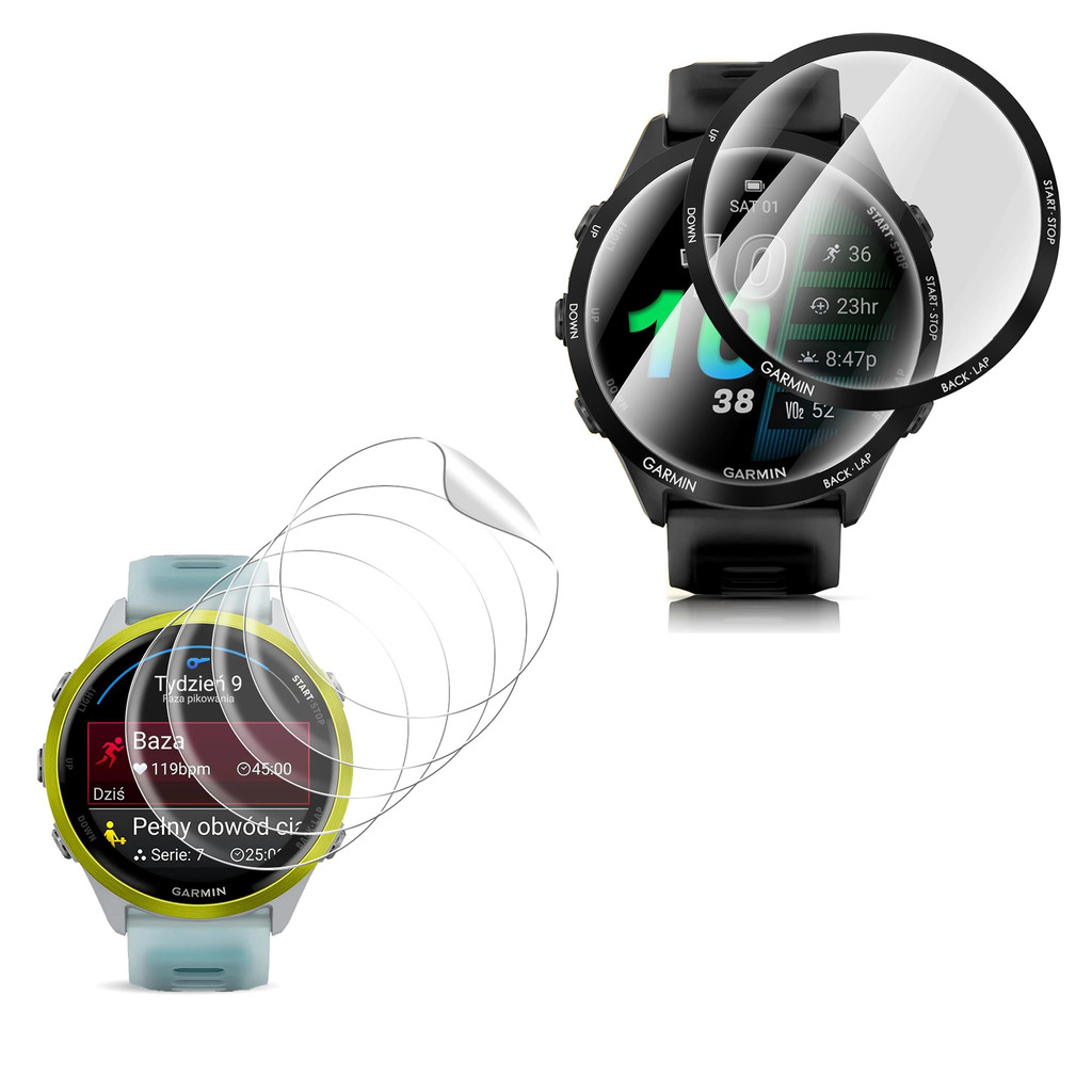 Filme TPU Macio E Protetor De Tela PMMA Para GARMIN Forerunner 970 570 42mm 47mm Vidro Temperado Anti-Risco