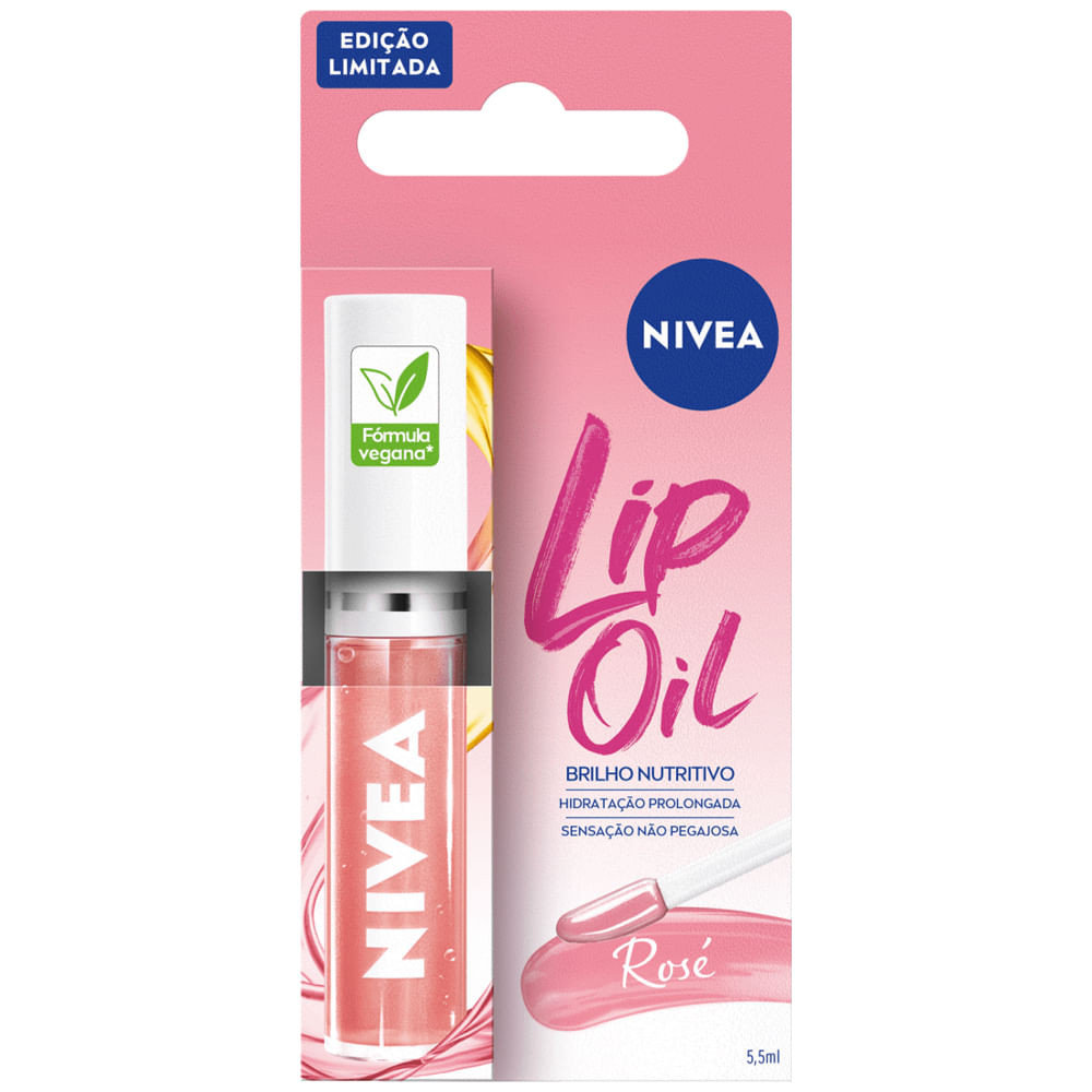 Hidratante Labial Nivea Lip Oil Rose 5,5ml - Beauty