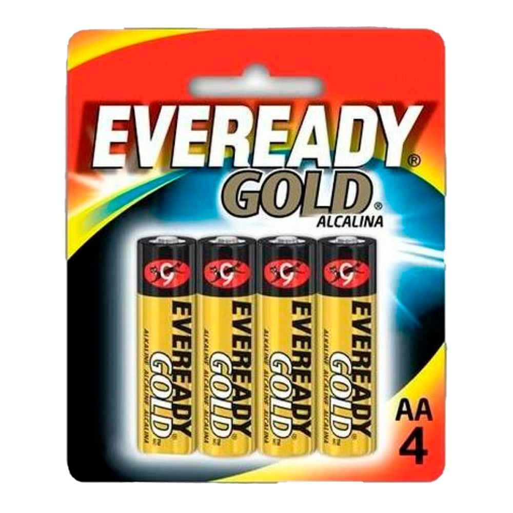 Pilha Alcalina Eveready Gold Pequena  AA4 Com 4 Unidades - Beauty