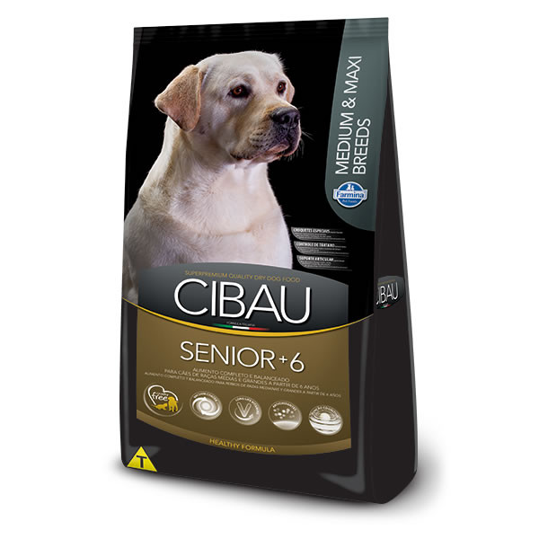 CIBAU Senior Medium/Maxi Breeds 12KG - Alimento para Cães Idosos de Raças Médias e Grandes