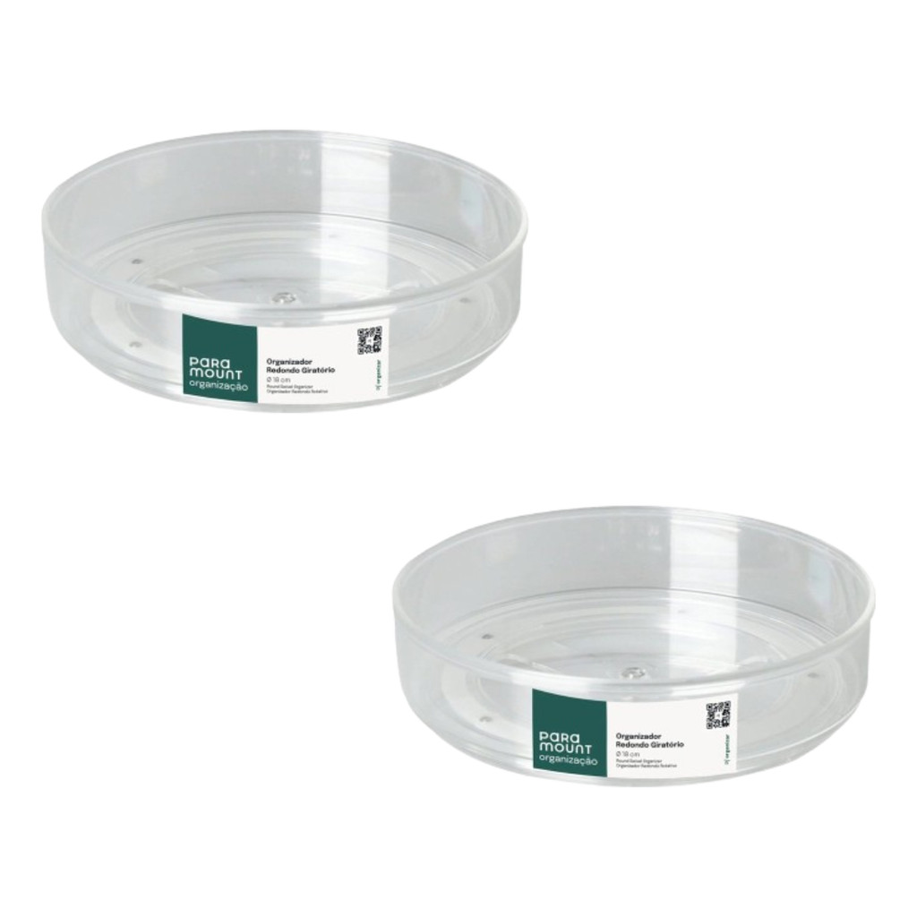 Kit 2 Organizadores Redondo Paramount 18cm Giratório em Oferta na Shopee