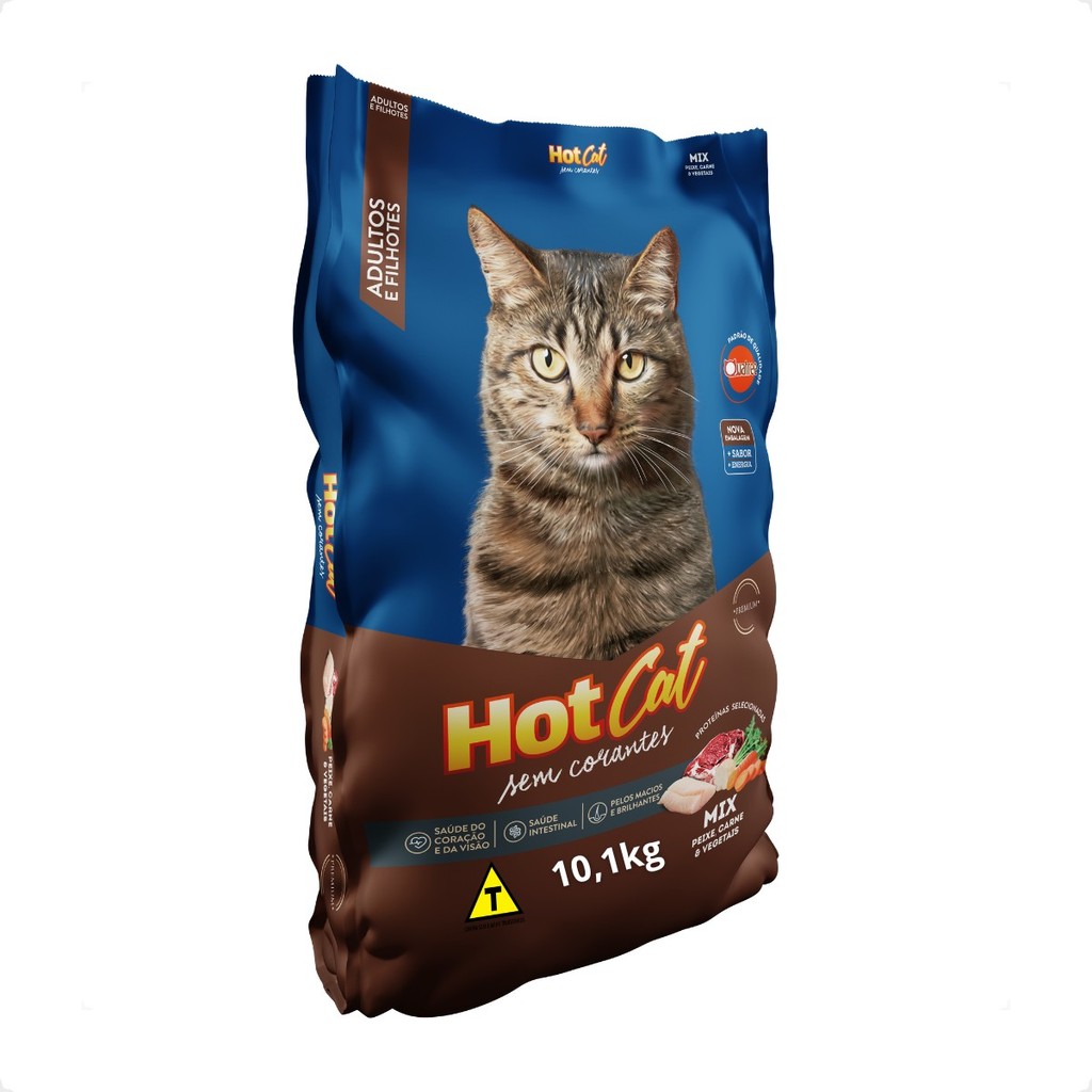 Ração Hot Cat Mix Sem Corantes - 10,1Kg em Oferta na Shopee