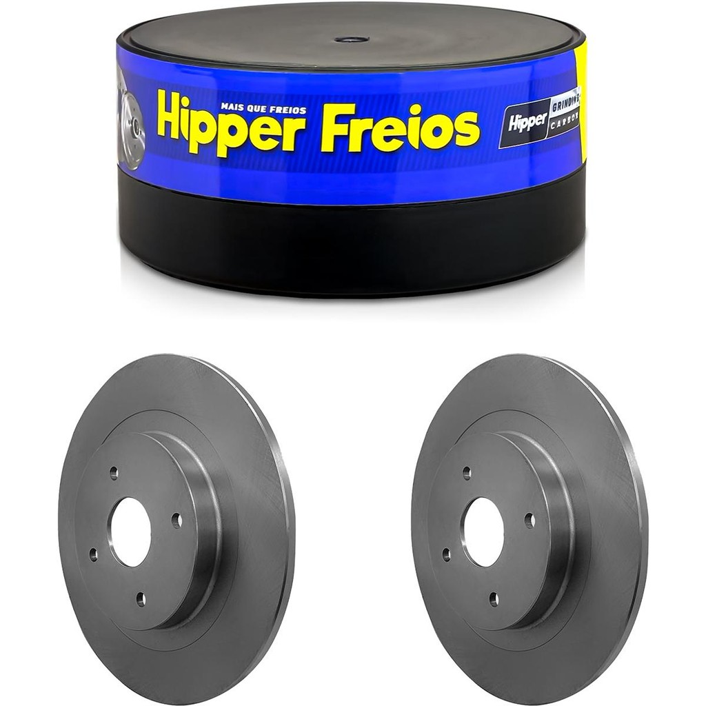 Detalhes do Par Disco Freio Solido Gol G1 G2 G3 G4 1.0 1.6 1.8 GTI Saveiro Voyage Parati HF01 Hipper Freios