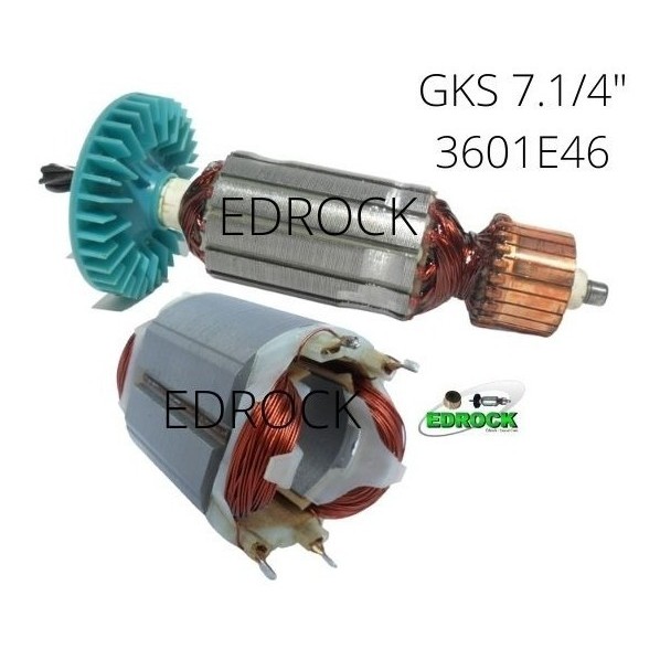 Serra Circular Bosch GKS7.1/4" New 1546 1E46 Induzido Rotor Bobina Estator 110V