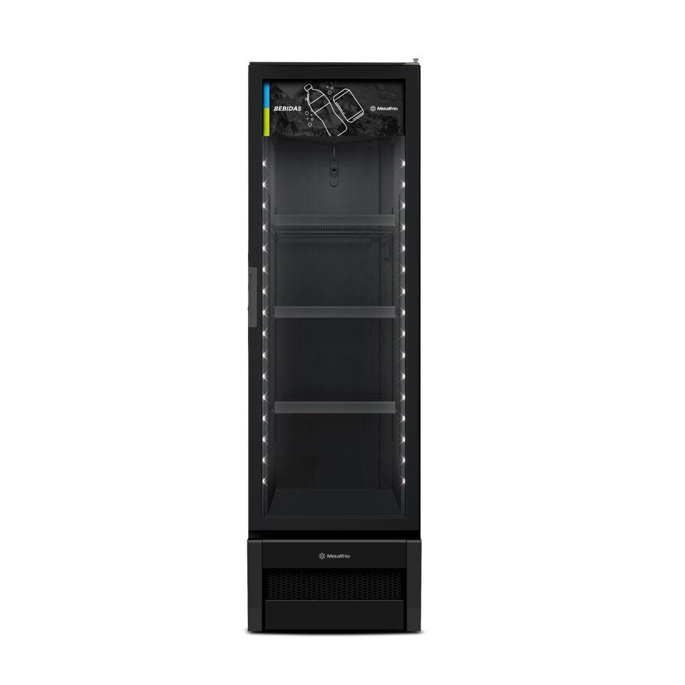 Visa Cooler Refrigerador Multiuso Expositor Vertical 303/326L VB28RH All Black 220V - Metalfrio