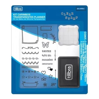 Kit Carimbos Planner Transparente - Tilibra em Oferta na Shopee