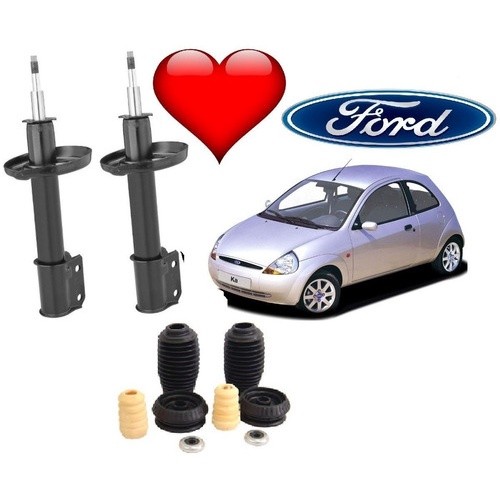 Par Amortecedor Dianteiro+kit Suspensão Ford Ka 97 98 99 00
