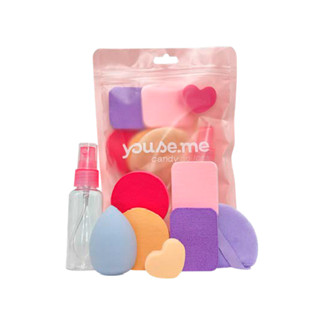 Kit 7 Esponjas com Borrifador de Maquiagem Face Beautiful Youse.me em Oferta na Shopee