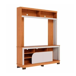Estante para Home Theater e TV até 65 Polegadas Belaya 2 Portas Freijó e Off White