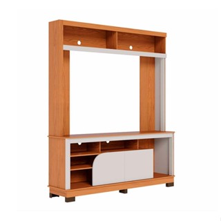 Estante para Home Theater e TV até 65 Polegadas Belaya 2 Portas Freijó e Off White em Oferta na Shopee