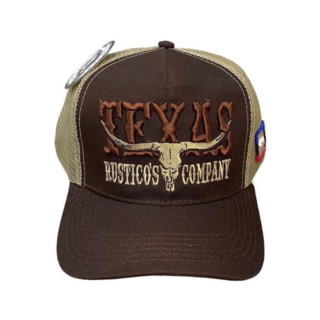 Boné Trucker Texas Country Rodeio Cowboy Roça Com telinha Ajustável