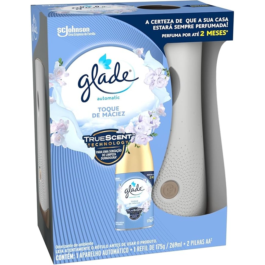 Odorizador de Ar Toque de Maciez Glade Aparelho+Refil 269ml