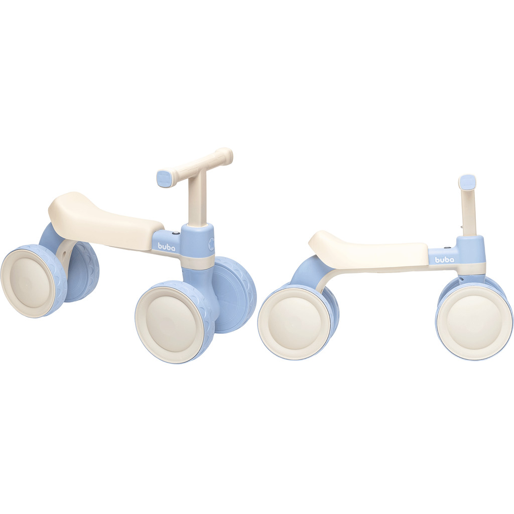 Bicicleta De Equilíbrio 4 Rodas Com Som Sem Pedal Azul Buba