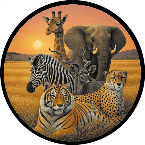 Capa Estepe Carro Savana Animais Personalizada Ecosport