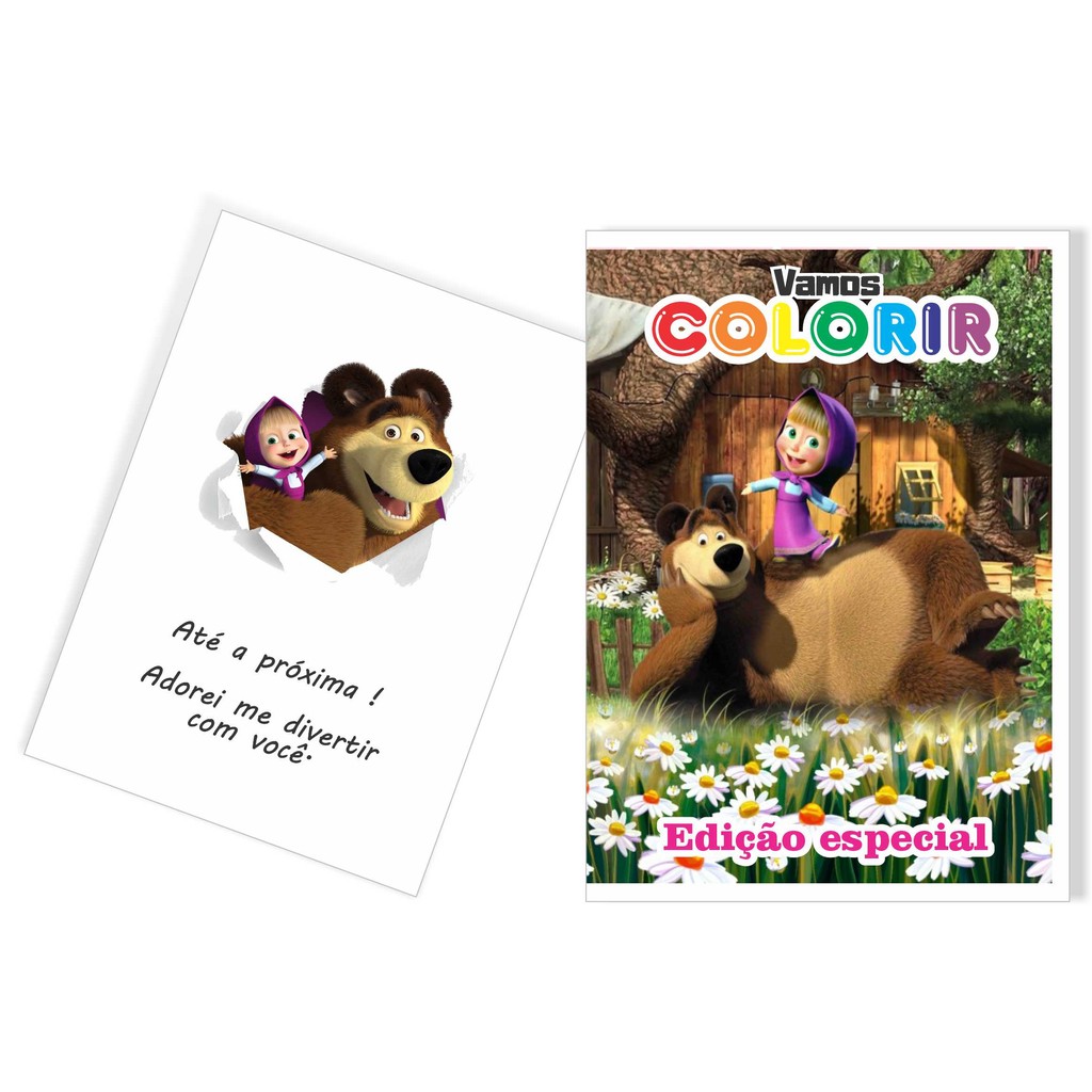 Livro/Revista De Colorir  - Masha E O Urso - Lembrancinha