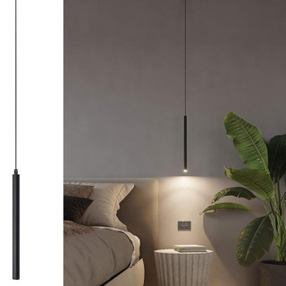 Lustres Modernos E Minimalistas De Linha Longa , Luminária Pendente De Teto Com Proteção Ocular Led Preta Nórdica , Cabe