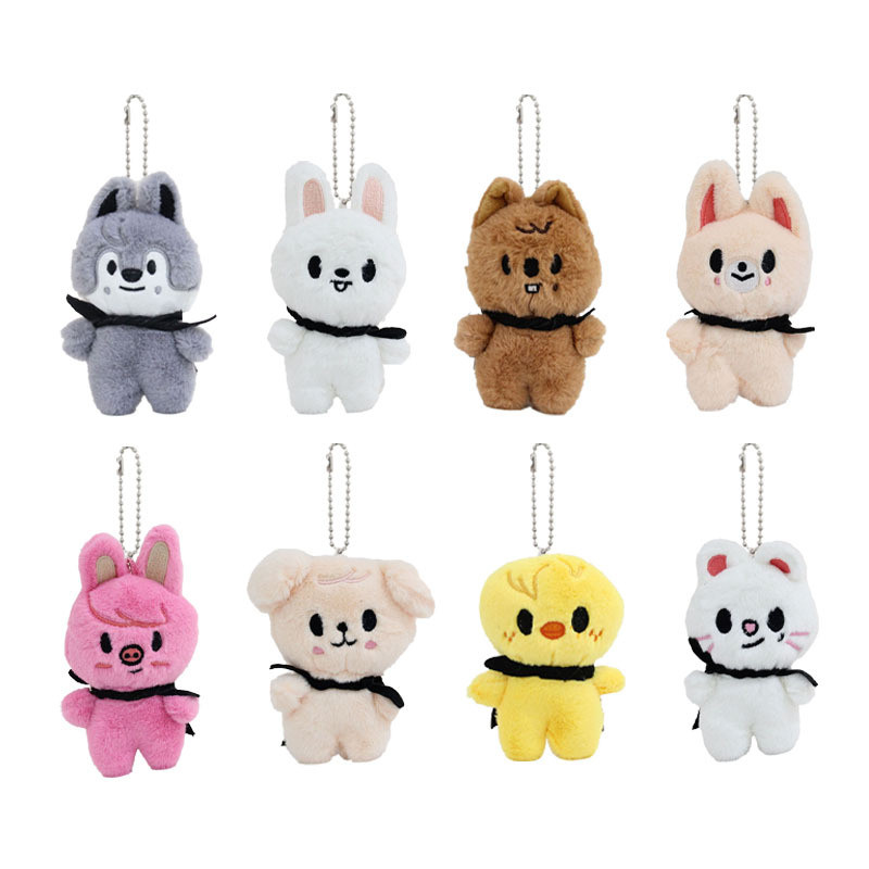 10cm Kpop Stray Kids Bonecos De Pelúcia Bichos Charme Bolsa De Brinquedos