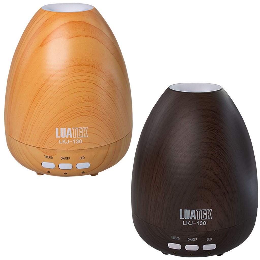 Umidificador Madeira Aromático p/ Óleo Essencial c/ LED Colorido Timer Automático P/ Aromaterapia Bem-Estar Respiratório