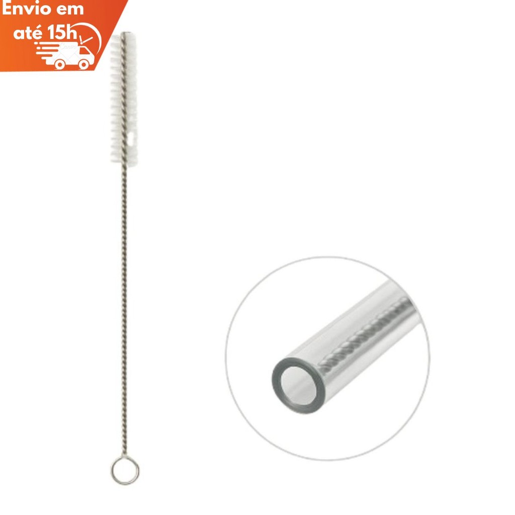 Escova de Limpeza Para Canudos 22cm