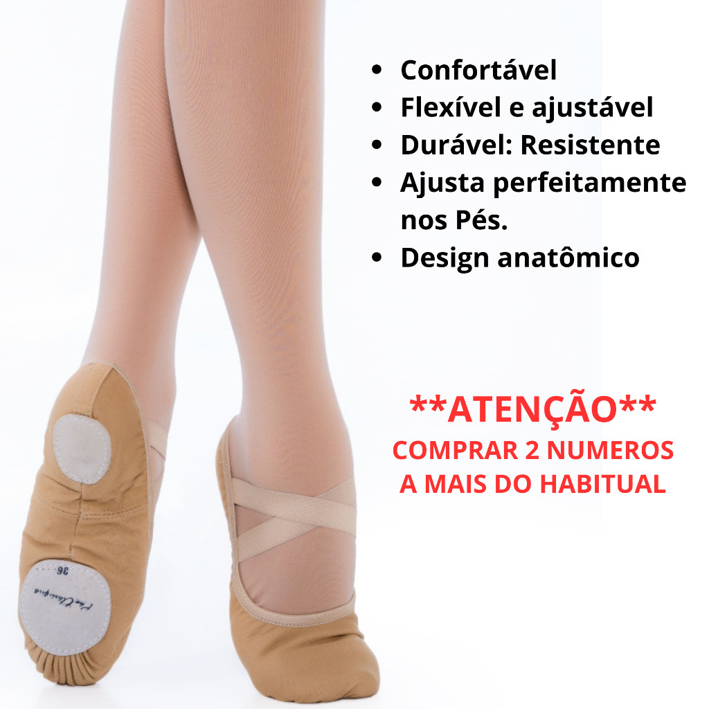 Sapatilha Ballet Meia Ponta Tecido Elástico Duplo X, Sapatilha Ballet De Lona Profissional