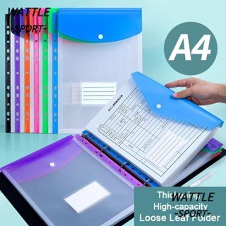 WATTLE 6 Peças De Bolso Para Fichário , Pastas De Pasta A4 De Plástico , Envelopes , 6 Cores , Bolsos Perfurados , Escri em Oferta na Shopee