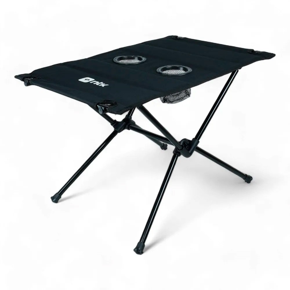 Mesa Dobrável Mobi Estrutura de Aço Porta-copos Preto - NTK