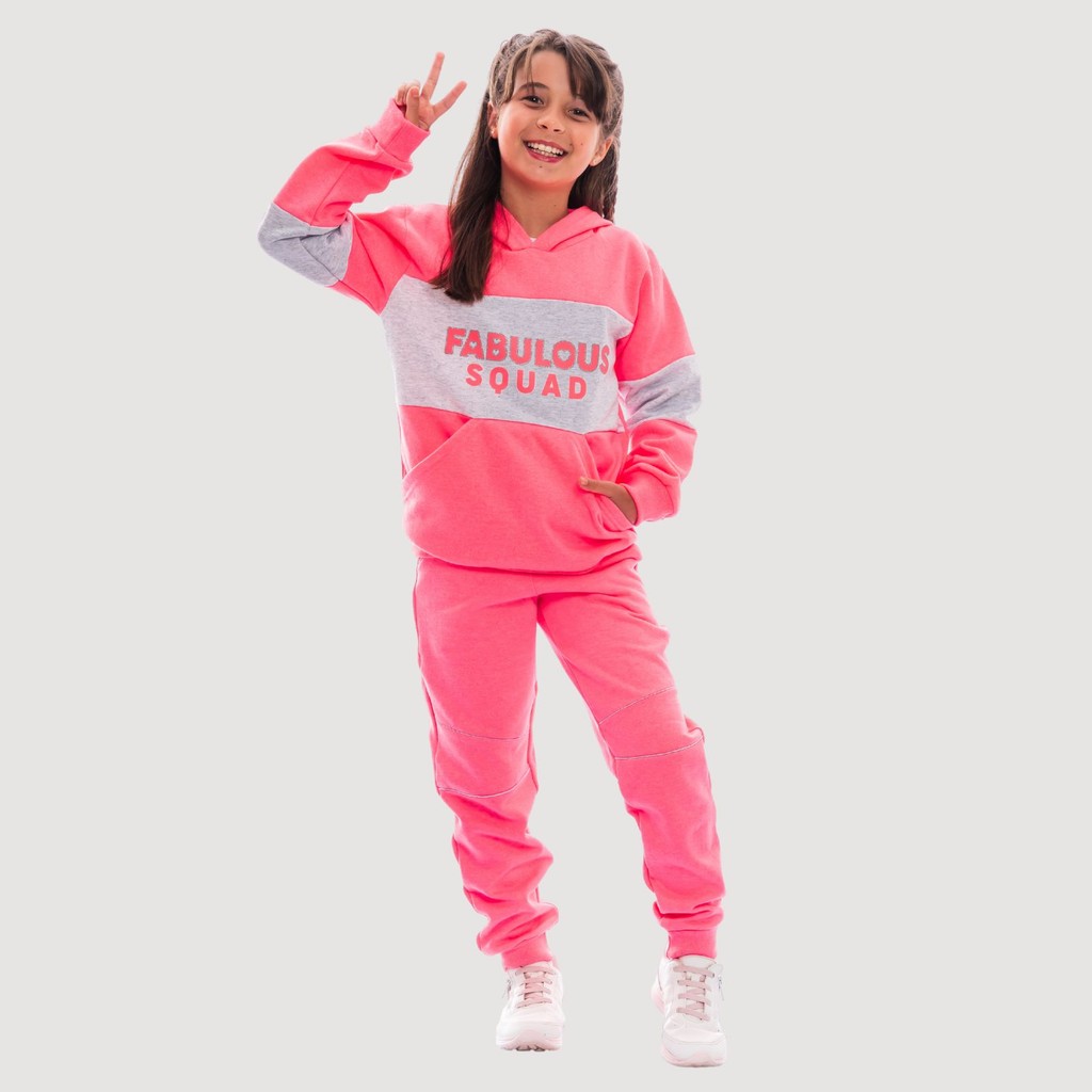 Conjunto Infantil Moletom Peluciado Menina 230248341-A