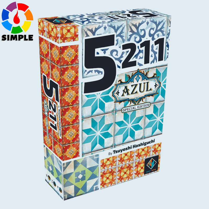 Azul Mini Board Game - Portable Tile-Placement Fun, Strategy Game for Kids and Adults, Ages 8+, 2-4 Players,