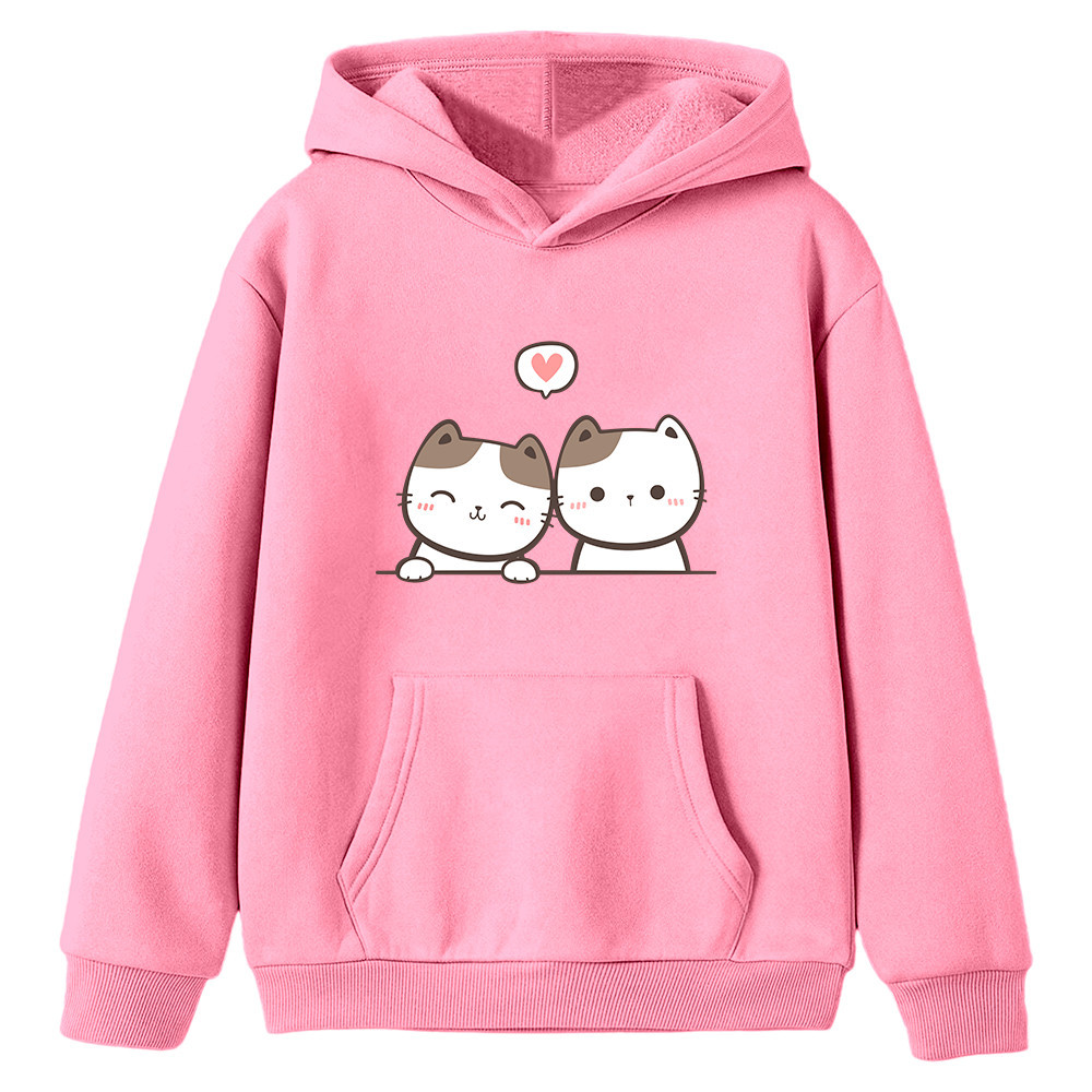 Moletom Infantil Criança Casaco Blusao Gatinhos Apaixonados Cats Gatos Canguru
