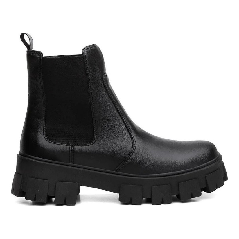 Bota Coturno Feminino Tratorada Chelsea Macia Confortável