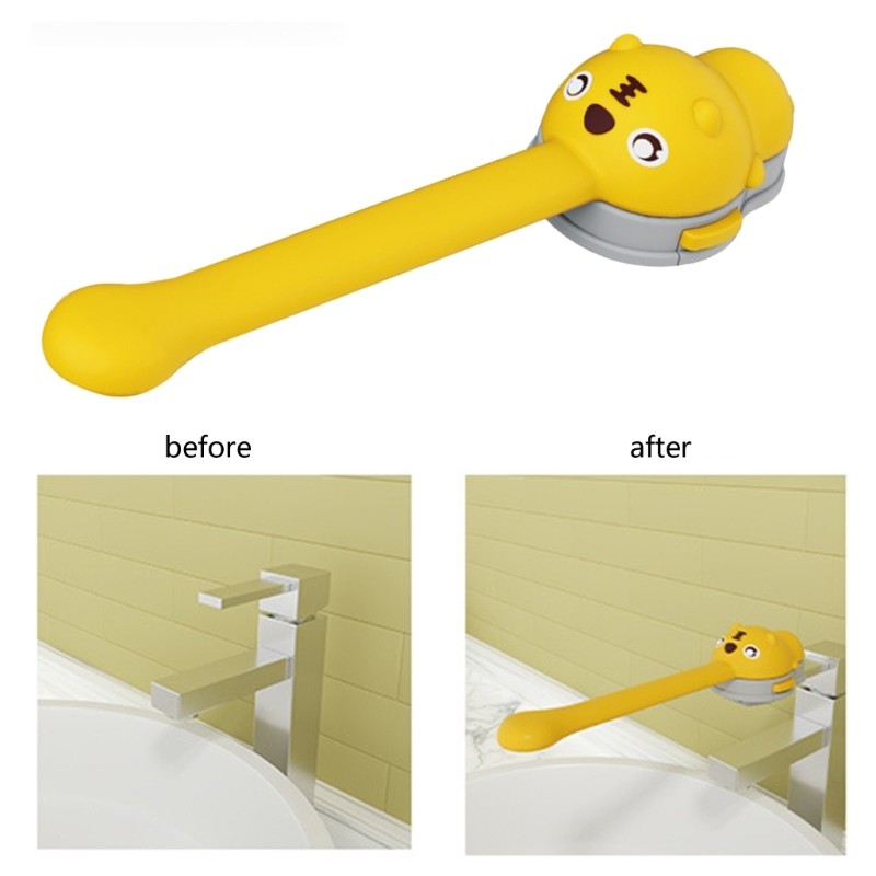 Hi * Extensores Torneira Pia Infantil, Formato Desenho Animado, Alça Silicone Macio Para Criança