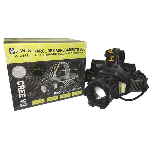 Lanterna de Cabeça LED Cree V3 - 3000 Lumens Ultra Potente! Ilumine sua aventura com força e intensidade máxima!