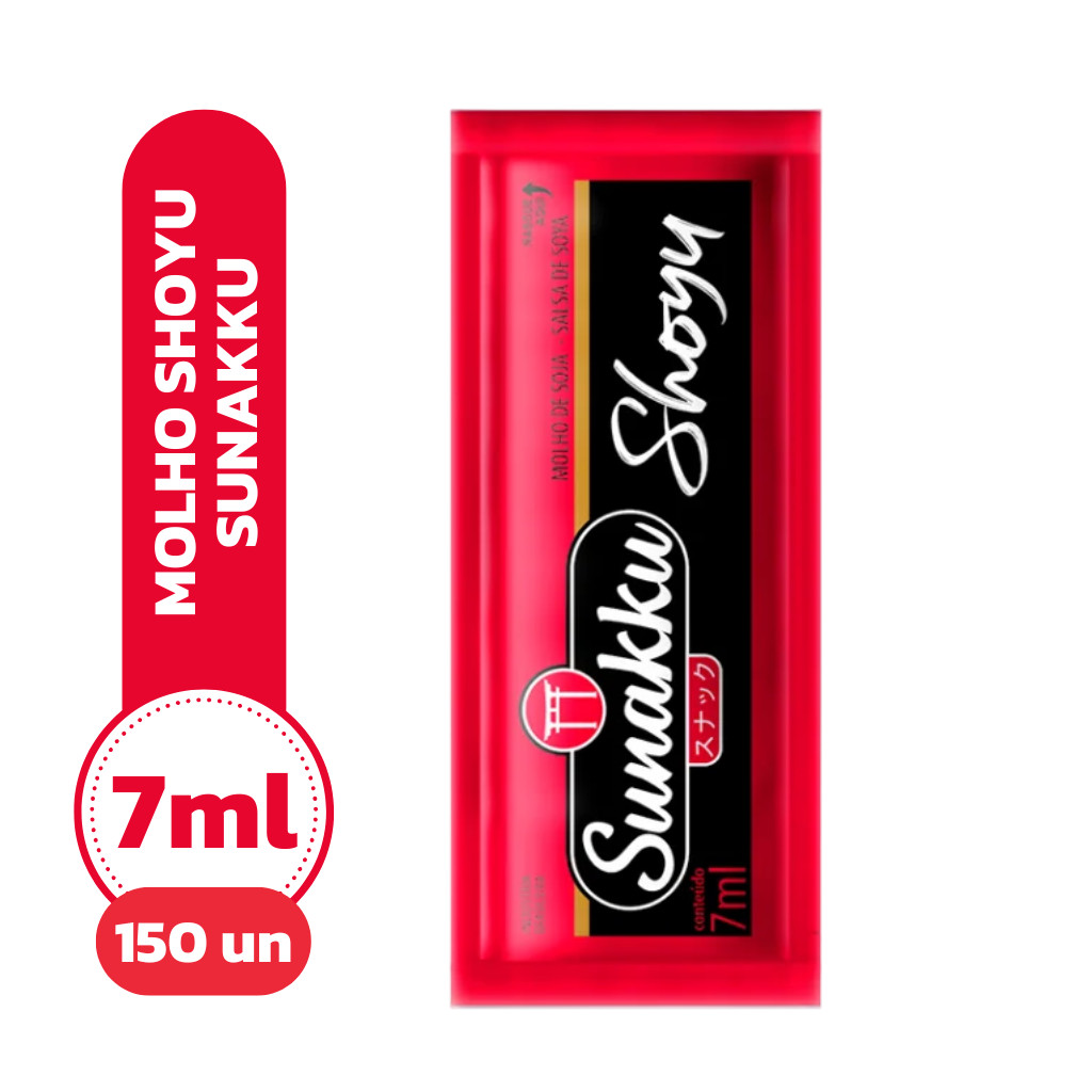 Sachê Molho Shoyu Sunakku 7ml Caixa 150 Unidades Molho de Soja Para Sushi Delivery Restaurante em Oferta na Shopee
