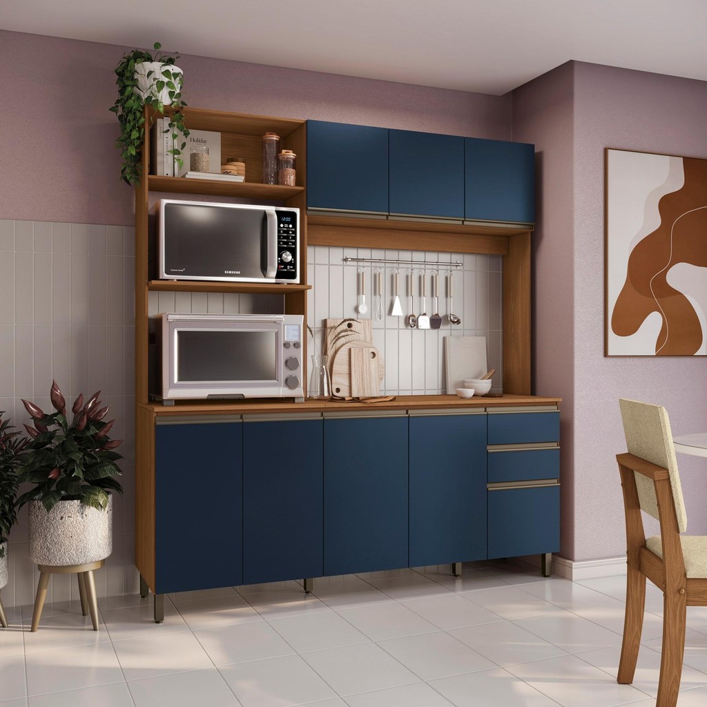 Cozinha Compacta Azul: Onde Comprar | BuscaProdutos