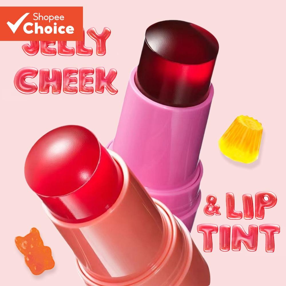 Color Jelly Blush Stick Reparação Preguiçoso Uso Duplo para Face e Lábios