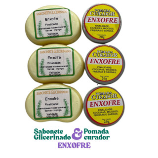 Kit 3 Pomadas e 3 Sabonetes Enxofre Glicerinado Extra Forte Sarna Micose  e Coceira em Oferta na Shopee