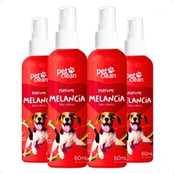 Kit 4 Perfume Colônia Para Cães e Gatos Melancia Pet Clean - 60mL