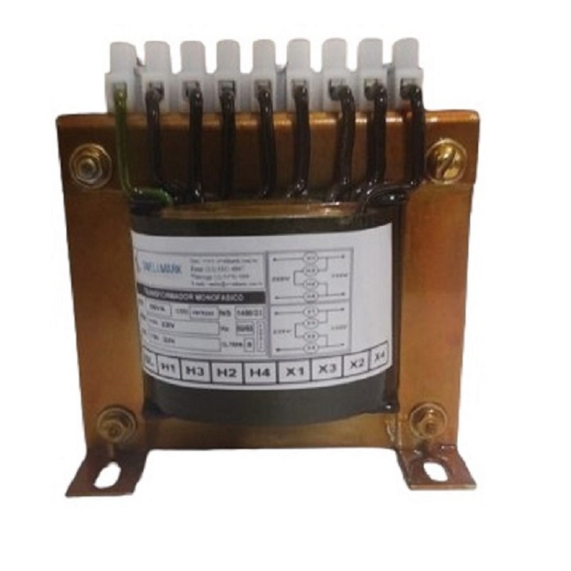 Transformador Monofásico de Comando de Isolação Ent. 110V-220V x Saída  110V-220v c/ Blindagem 100VA
