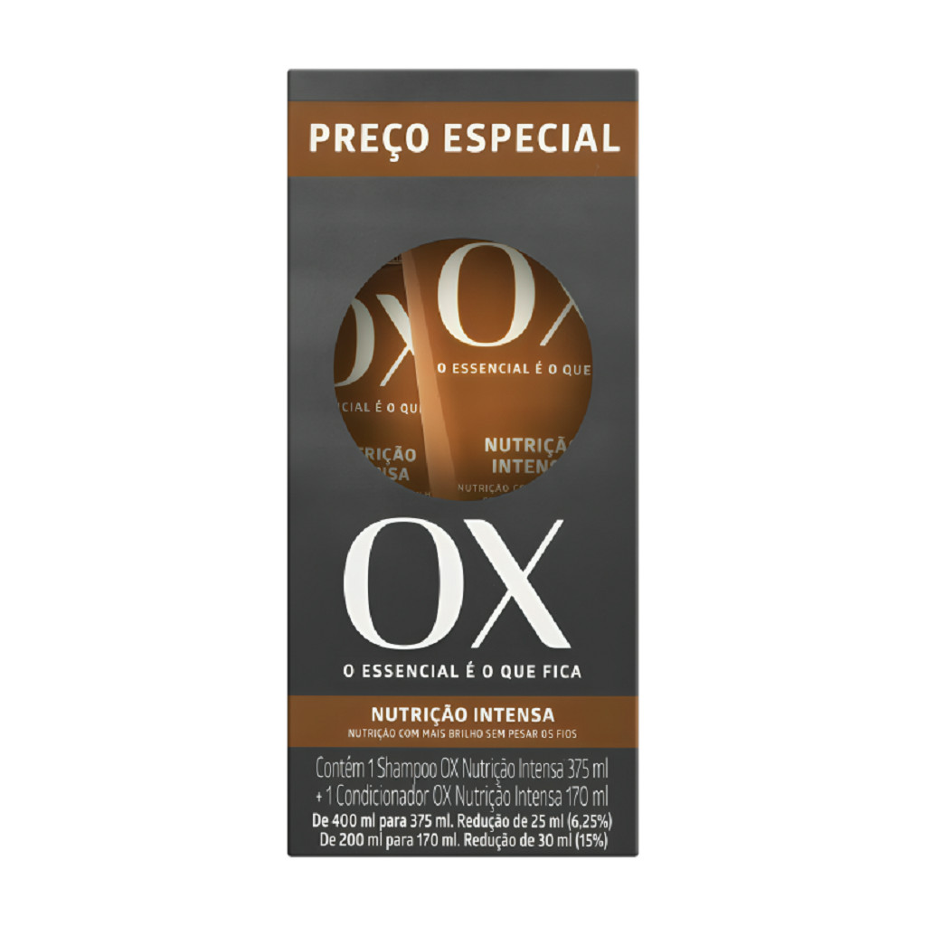 Ox Cosmeticos Nutrição Intensa Kit Shampoo 375ml Condicionador 170ml: Onde Comprar | BuscaProdutos