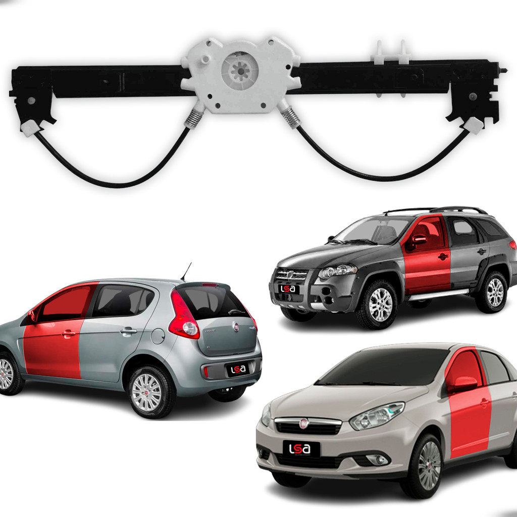 Máquina de Vidro Elétrica Lado Dianteiro Esquerdo ( Motorista ) Palio Siena Palio Weekend 4 Portas em Oferta na Shopee